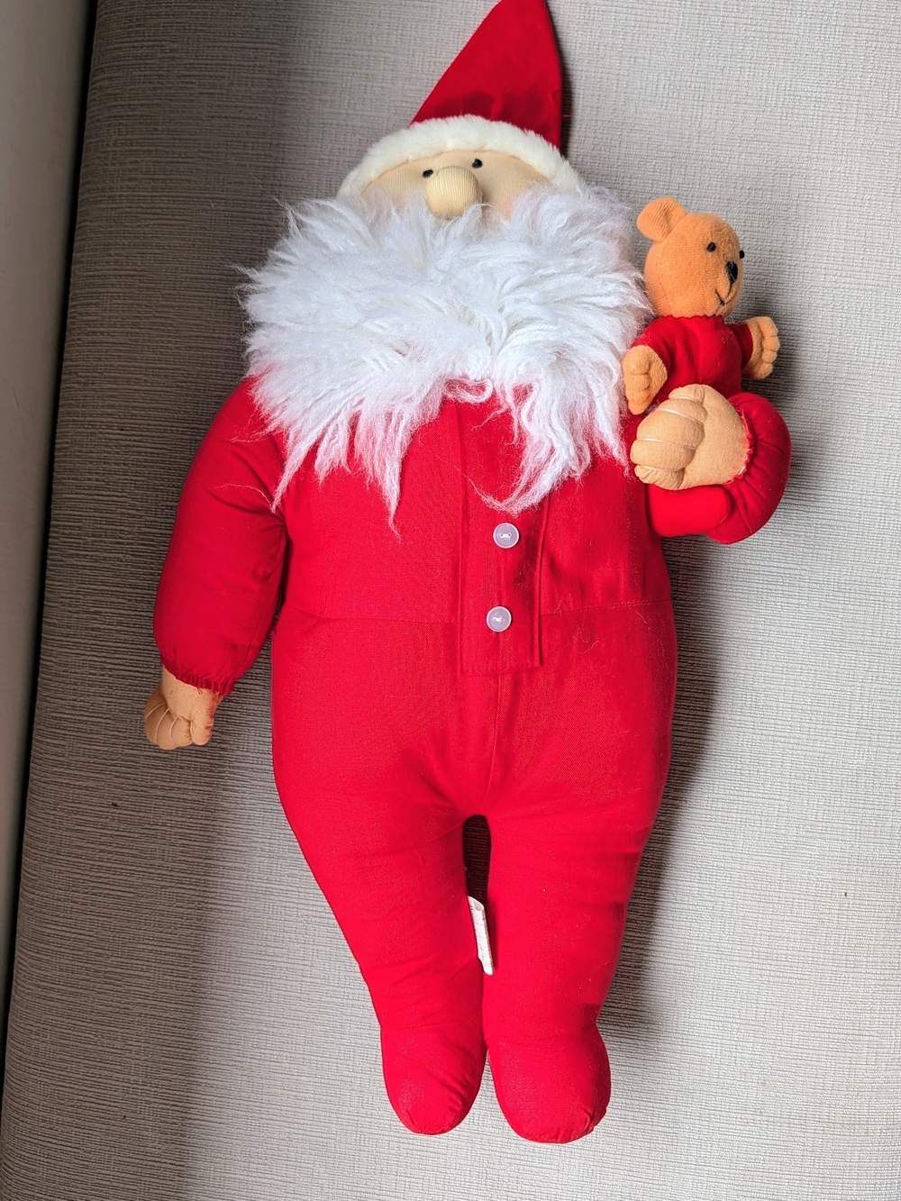 Plush Santa Claus with Teddy Bear